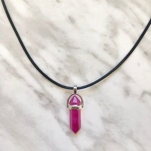 🎉 New Purple Gemstone Pendant Necklace